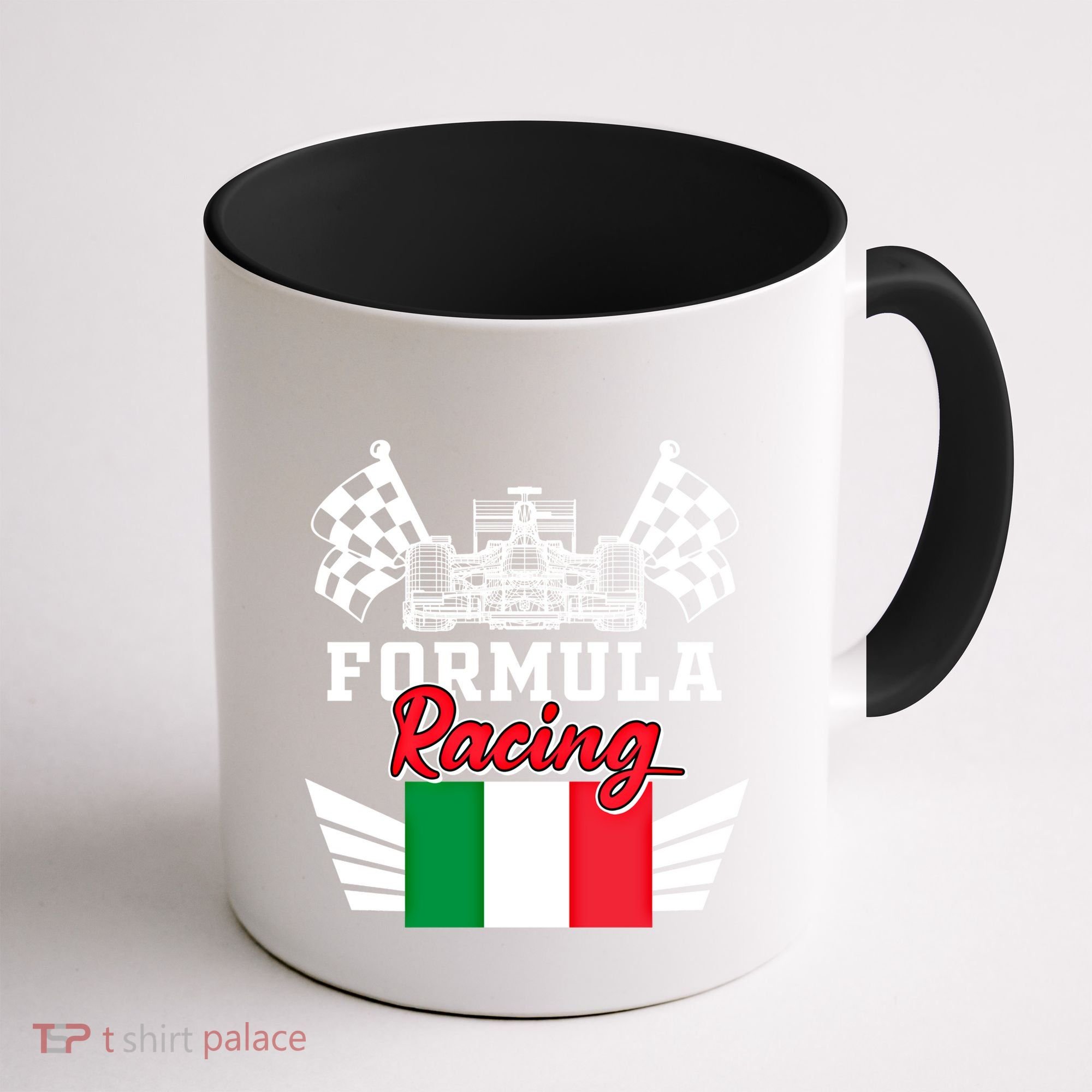 Italian Auto Race Italy Flag Formula Racing Car Blueprint Meaningful Gift Coffee Mug