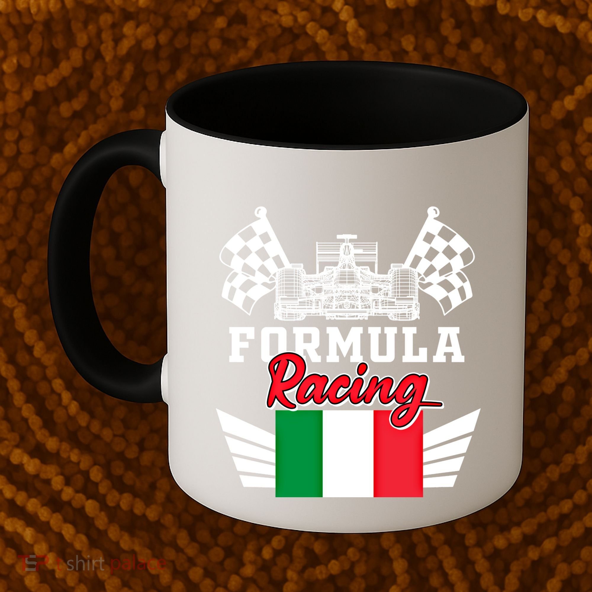 Italian Auto Race Italy Flag Formula Racing Car Blueprint Meaningful Gift Coffee Mug