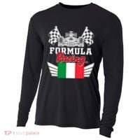 Italian Auto Race Italy Flag Formula Racing Car Blueprint Meaningful Gift Cooling Performance Long Sleeve Crew thumb 0