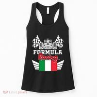 Italian Auto Race Italy Flag Formula Racing Car Blueprint Meaningful Gift Women's Tank Top thumb 0