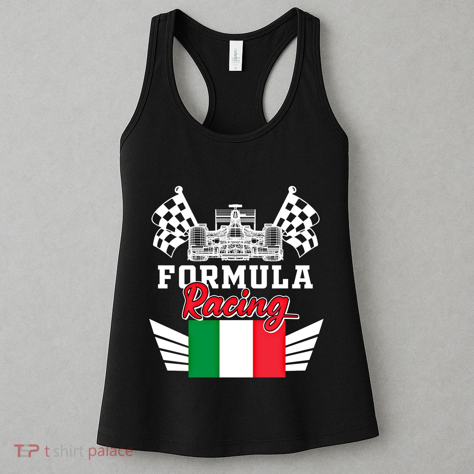 Italian Auto Race Italy Flag Formula Racing Car Blueprint Meaningful Gift Women's Tank Top