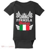 Italian Auto Race Italy Flag Formula Racing Car Blueprint Meaningful Gift Baby Bodysuit thumb 0