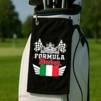 Italian Auto Race Italy Flag Formula Racing Car Blueprint Meaningful Gift Golf Towel thumb 2