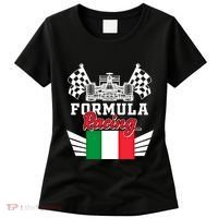 Italian Auto Race Italy Flag Formula Racing Car Blueprint Meaningful Gift Women's T-Shirt thumb 0