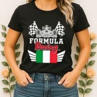 Italian Auto Race Italy Flag Formula Racing Car Blueprint Meaningful Gift Women's T-Shirt thumb 2