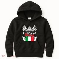 Italian Auto Race Italy Flag Formula Racing Car Blueprint Meaningful Gift Kids Hoodie thumb 0
