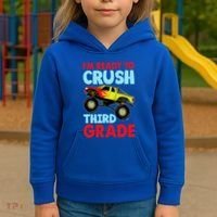 I Am Ready To Crush Third Grade Back To School Kids Hoodie thumb 3
