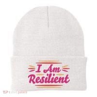 I Am Resilient Quote Beanie thumb 0