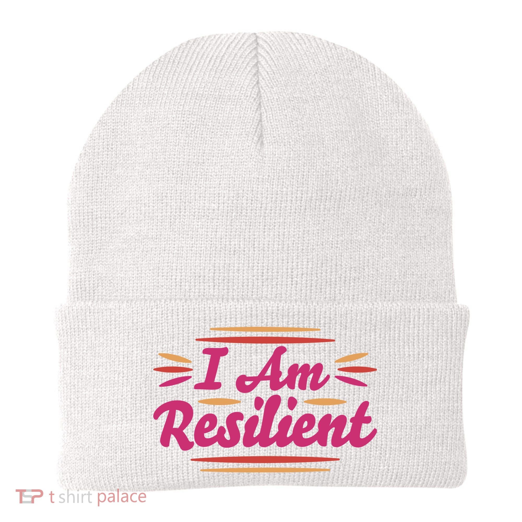 I Am Resilient Quote Beanie