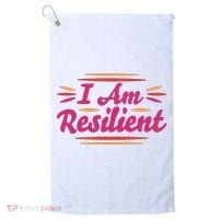 I Am Resilient Quote Golf Towel thumb 0