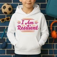 I Am Resilient Quote Kids Hoodie thumb 2