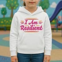 I Am Resilient Quote Kids Hoodie thumb 3