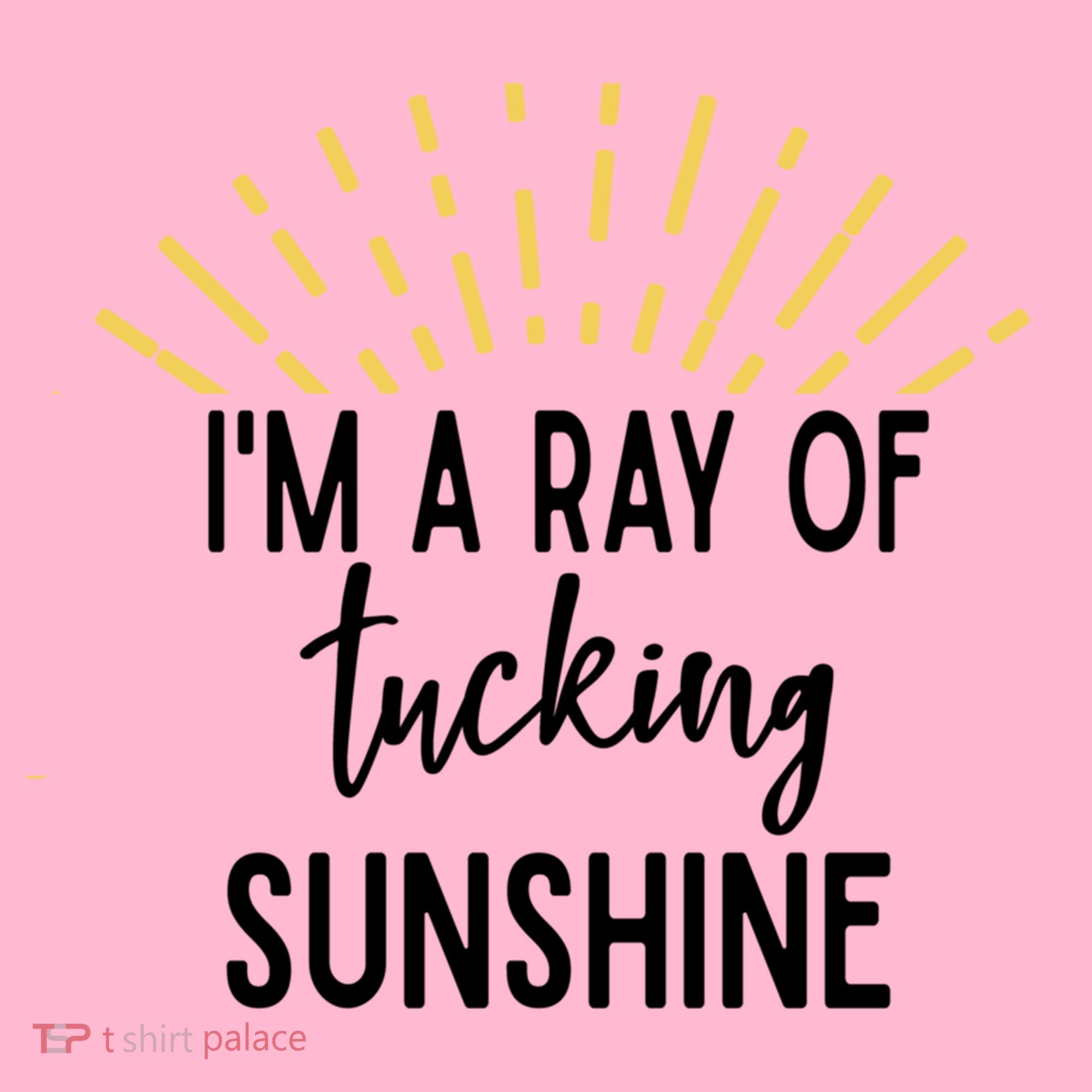 I'm A Ray Of Tucking Sunshine Sun Cute Funny Sayings Class Gift Coaster