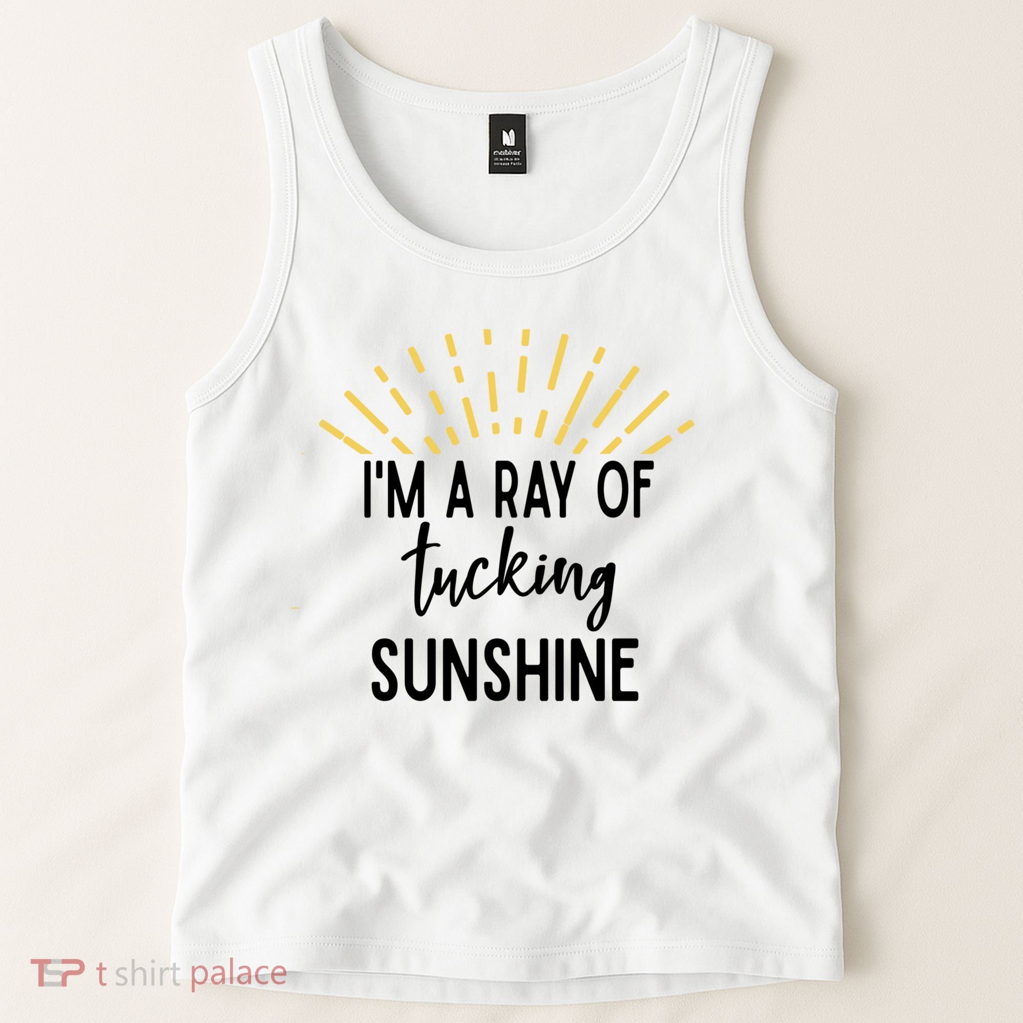 I'm A Ray Of Tucking Sunshine Sun Cute Funny Sayings Class Gift Tank Top