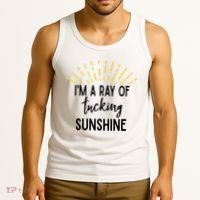I'm A Ray Of Tucking Sunshine Sun Cute Funny Sayings Class Gift Tank Top thumb 3