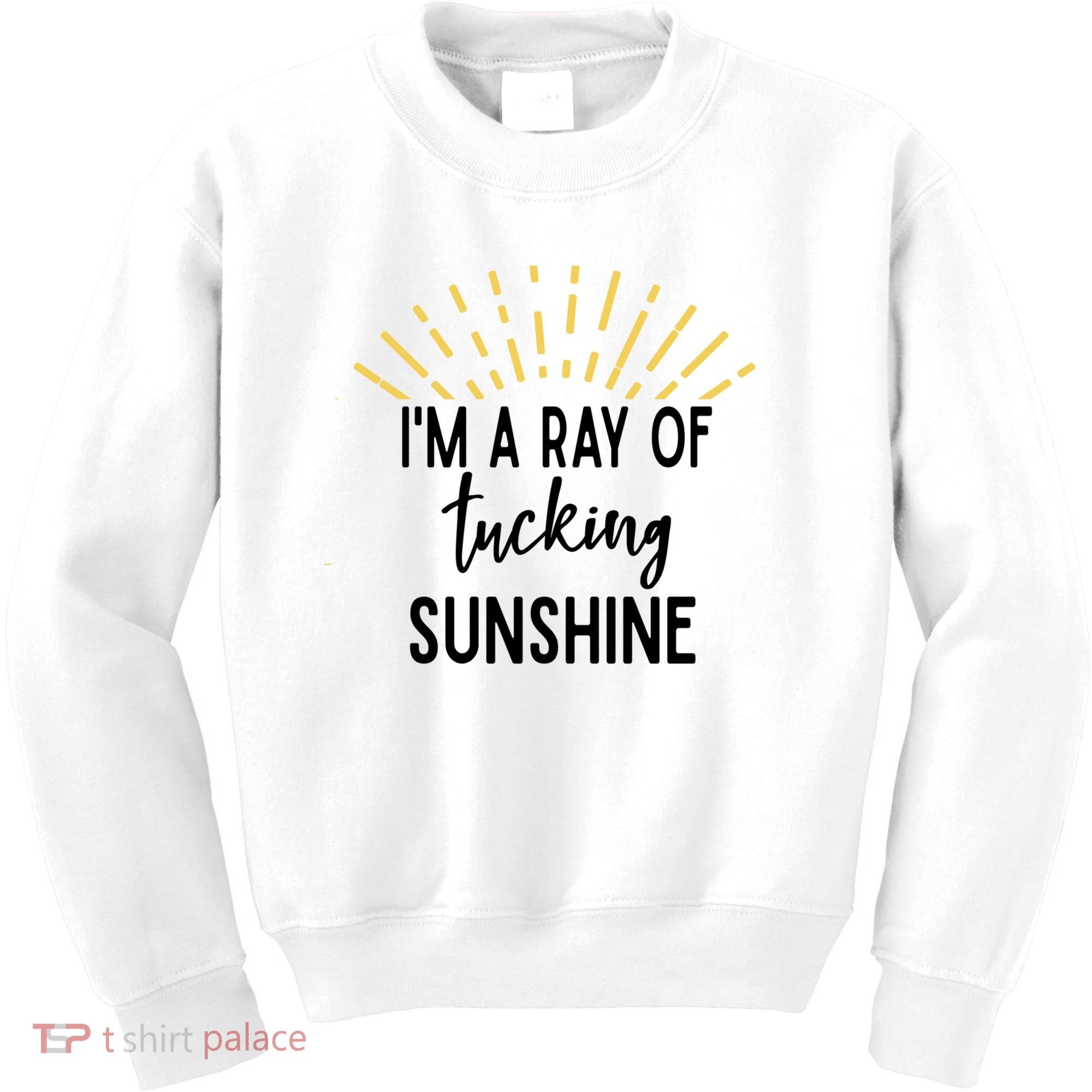 I'm A Ray Of Tucking Sunshine Sun Cute Funny Sayings Class Gift Kids Sweatshirt