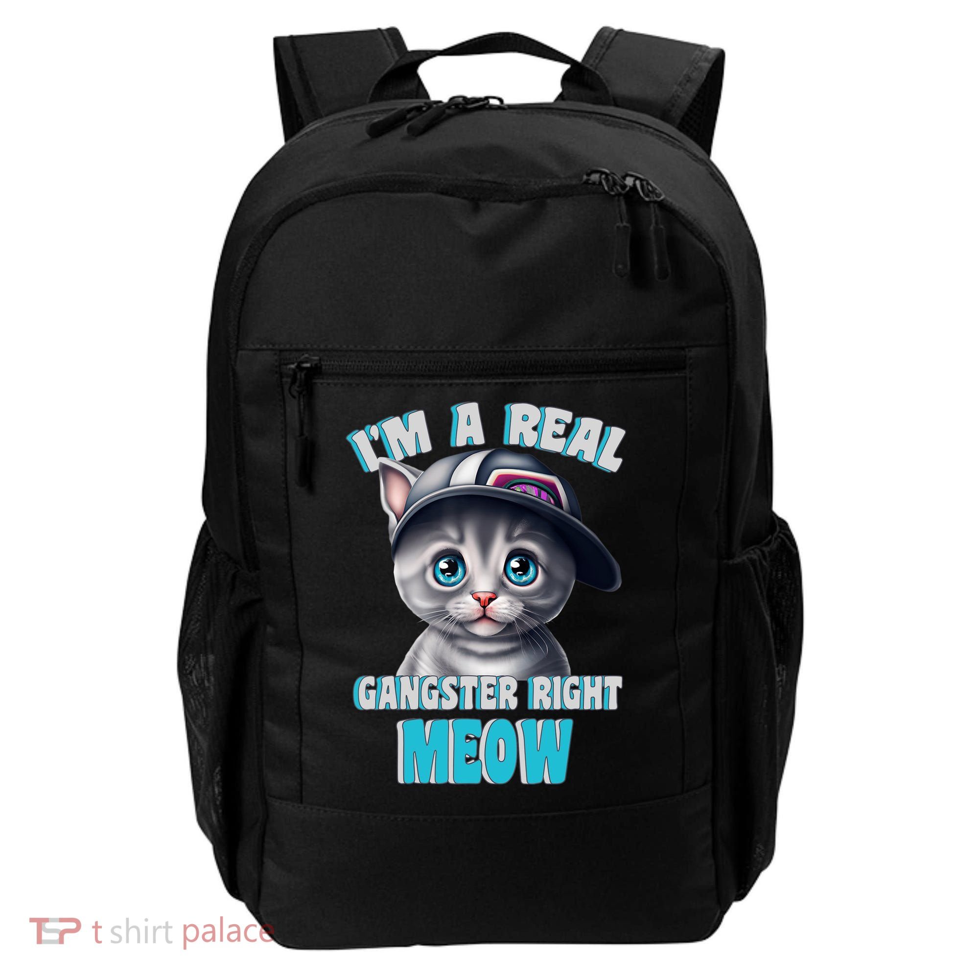 I'm A Real Gangster Right Meow Cute Kitten Backpack