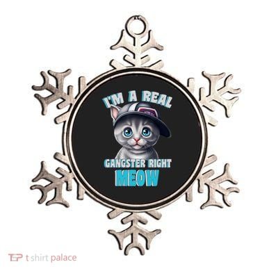 I'm A Real Gangster Right Meow Cute Kitten Ornament