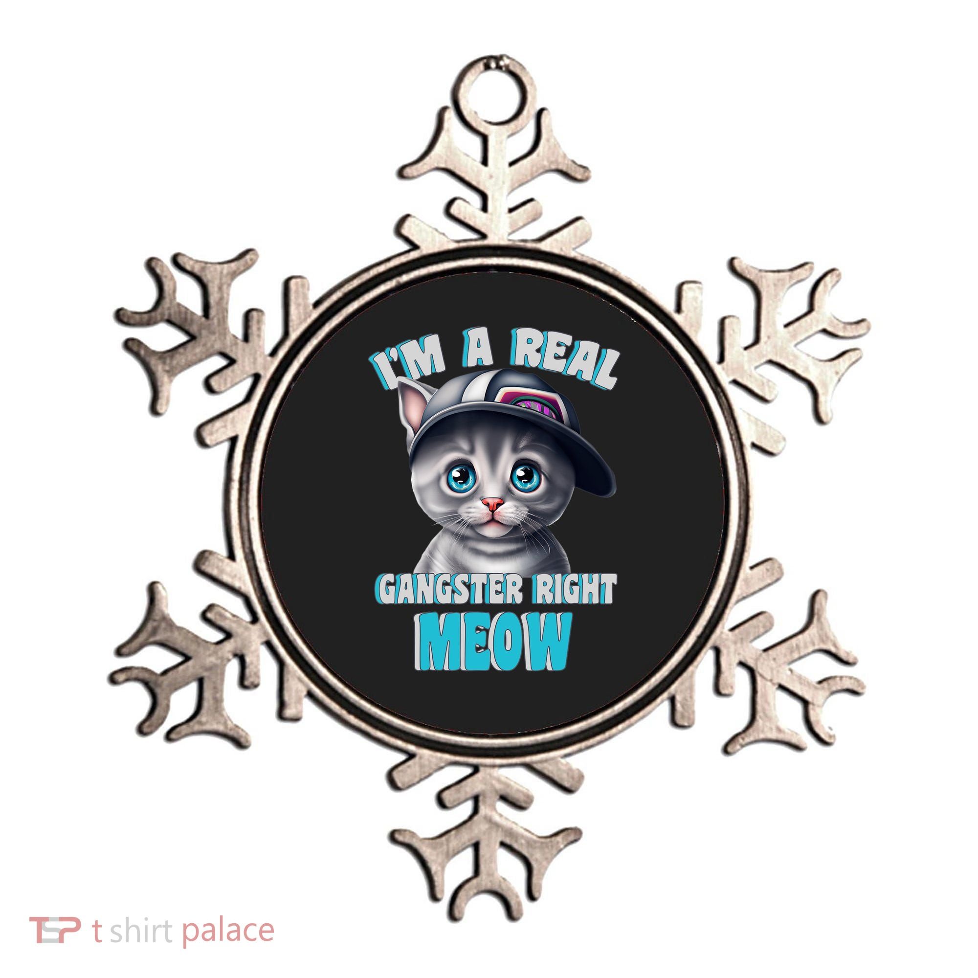 I'm A Real Gangster Right Meow Cute Kitten Ornament