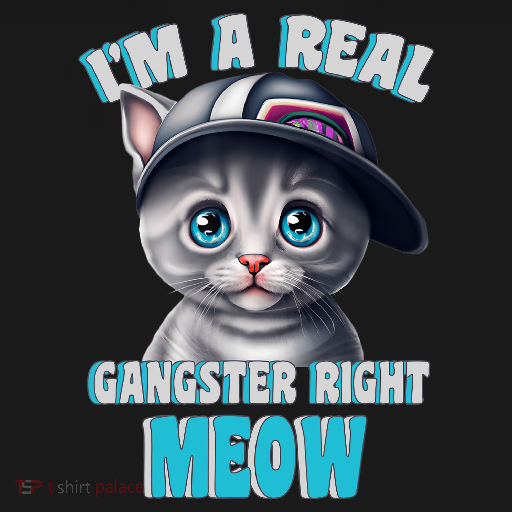 I'm A Real Gangster Right Meow Cute Kitten Ornament
