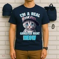 I'm A Real Gangster Right Meow Cute Kitten T-Shirt thumb 6