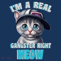 I'm A Real Gangster Right Meow Cute Kitten Women's Hoodie thumb 2