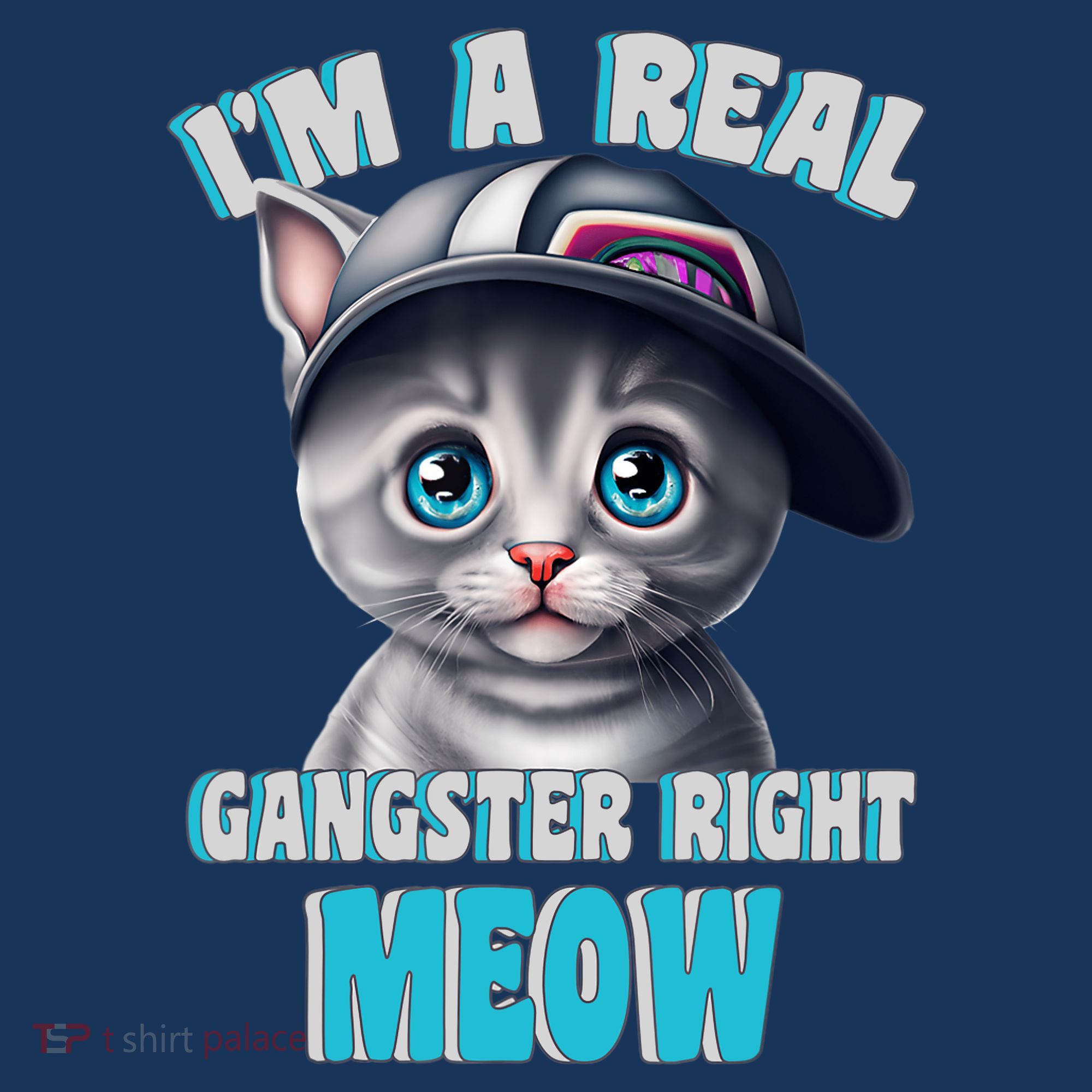 I'm A Real Gangster Right Meow Cute Kitten Women's Hoodie