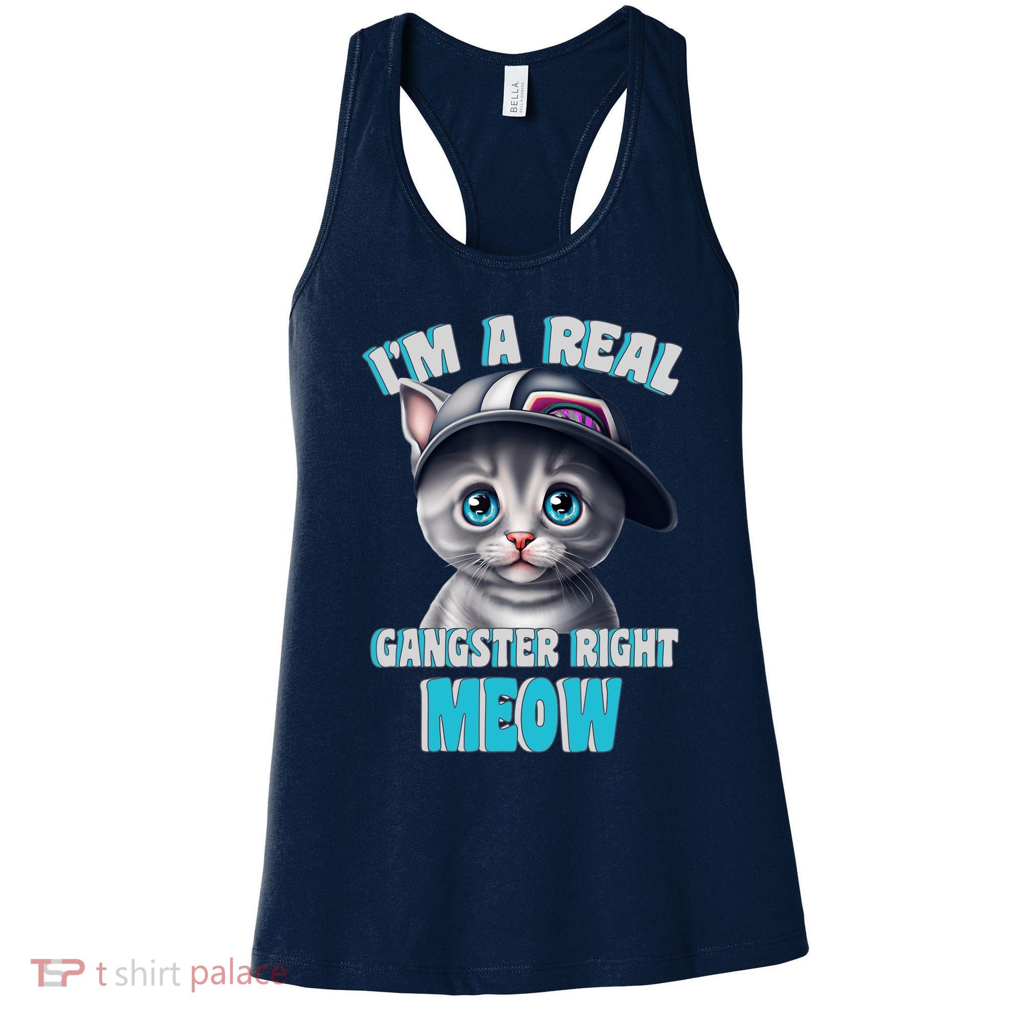 I'm A Real Gangster Right Meow Cute Kitten Women's Tank Top