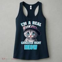 I'm A Real Gangster Right Meow Cute Kitten Women's Tank Top thumb 3