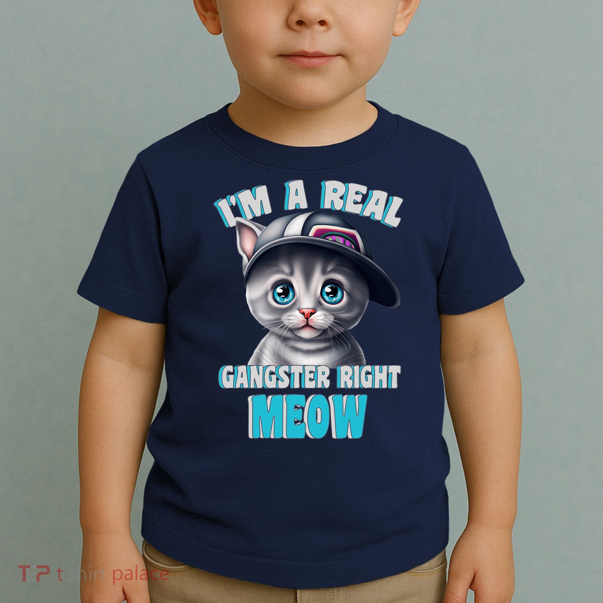 I'm A Real Gangster Right Meow Cute Kitten Toddler T-Shirt