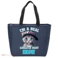 I'm A Real Gangster Right Meow Cute Kitten Tote Bag thumb 0