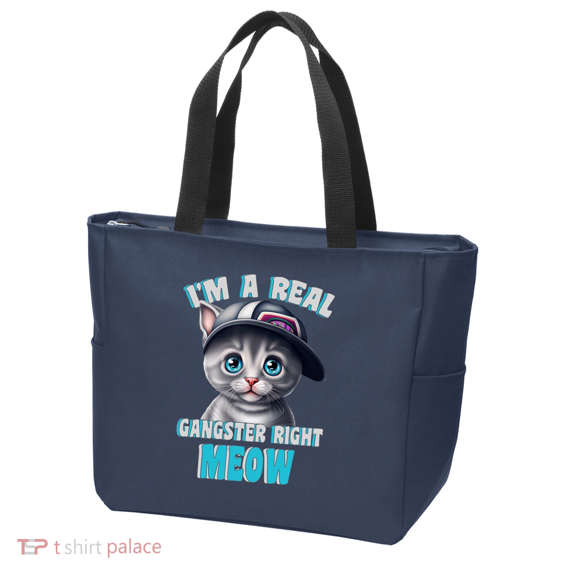 I'm A Real Gangster Right Meow Cute Kitten Tote Bag