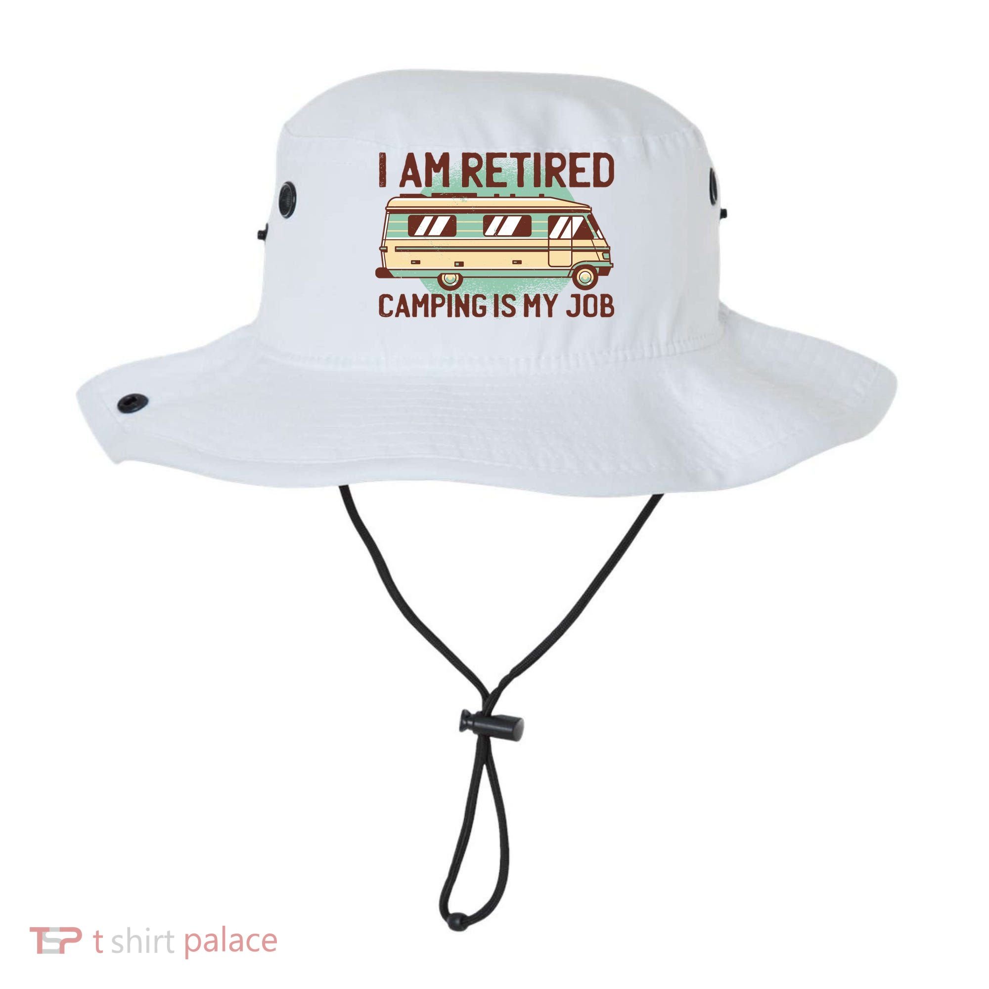 I Am Retired Camping Is My Job Bucket Hat