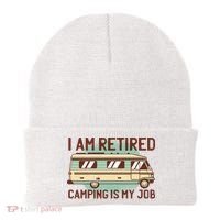 I Am Retired Camping Is My Job Beanie thumb 0