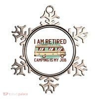 I Am Retired Camping Is My Job Ornament thumb 0