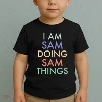 I Am Sam. Doing Sam Things. Fun Celebration Toddler T-Shirt thumb 2