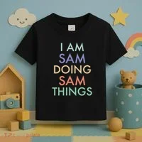 I Am Sam. Doing Sam Things. Fun Celebration Toddler T-Shirt thumb 3