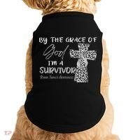 I'm A Survivor Brain Tumor Awareness Grey Ribbon Doggie Tank thumb 0
