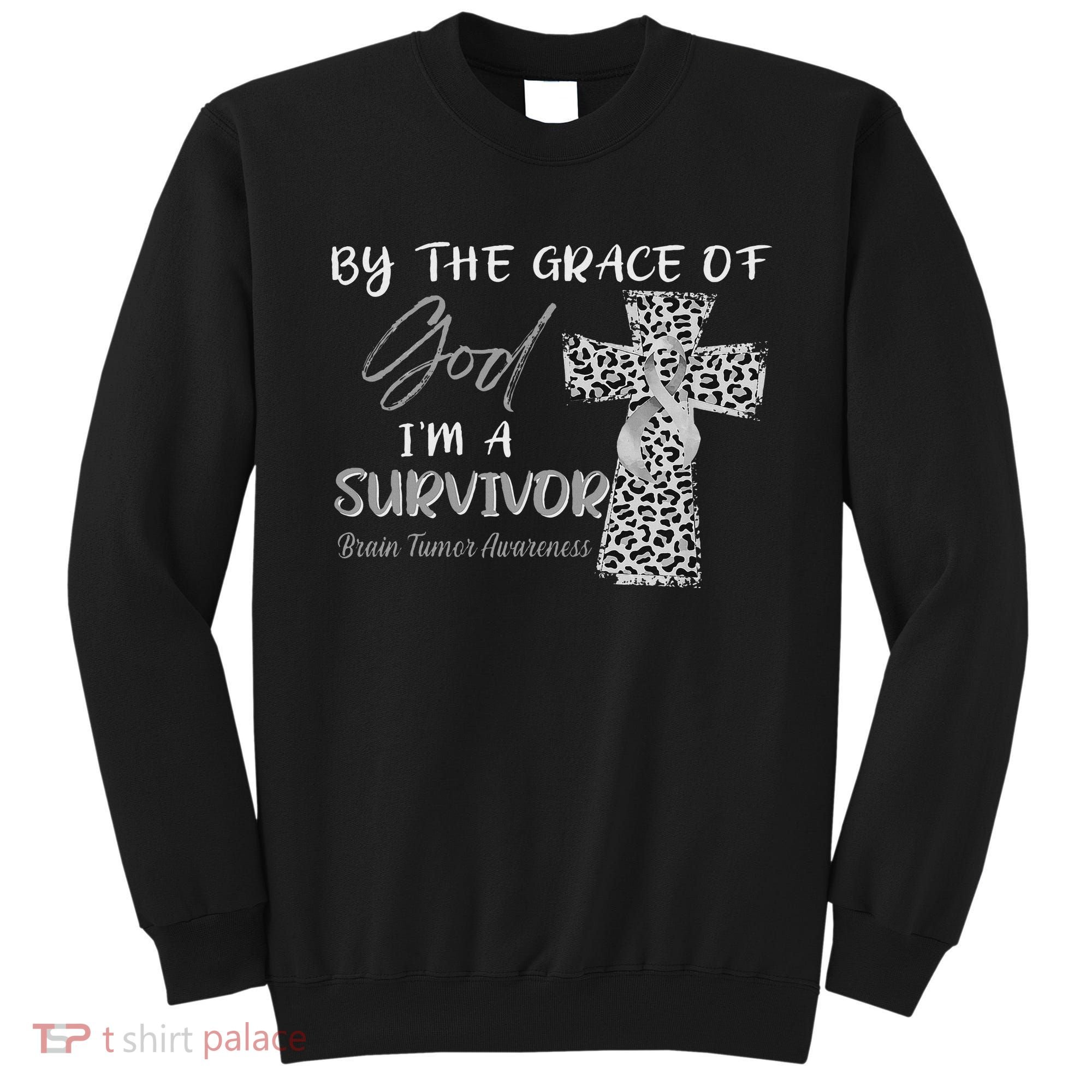 I'm A Survivor Brain Tumor Awareness Grey Ribbon Sweatshirt