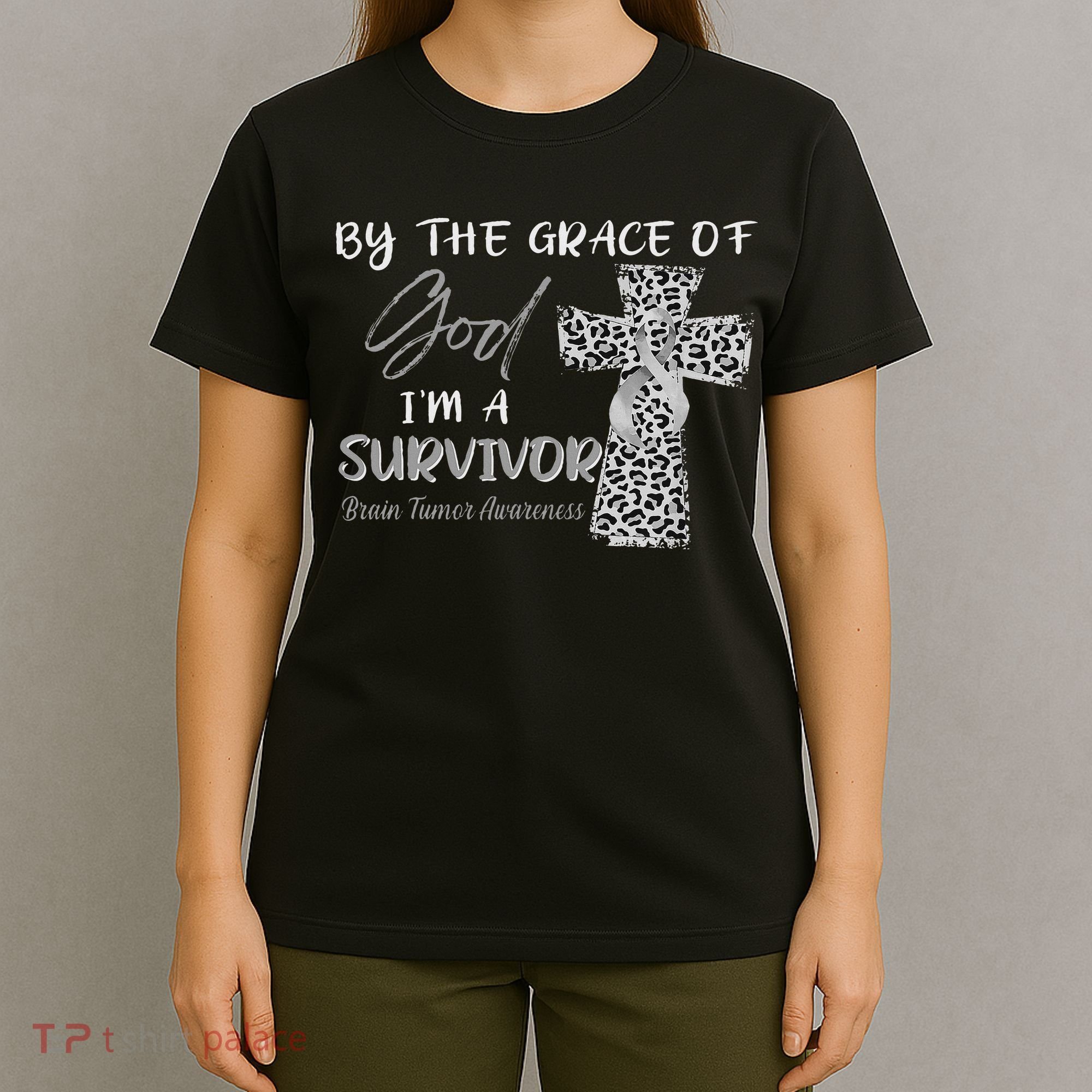 I'm A Survivor Brain Tumor Awareness Grey Ribbon T-Shirt