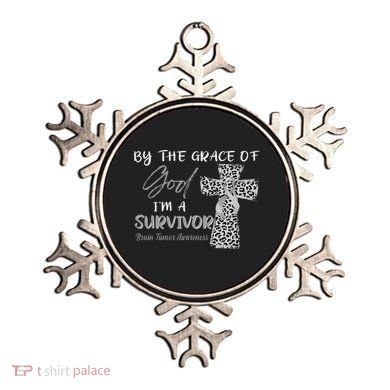 I'm A Survivor Brain Tumor Awareness Grey Ribbon Ornament
