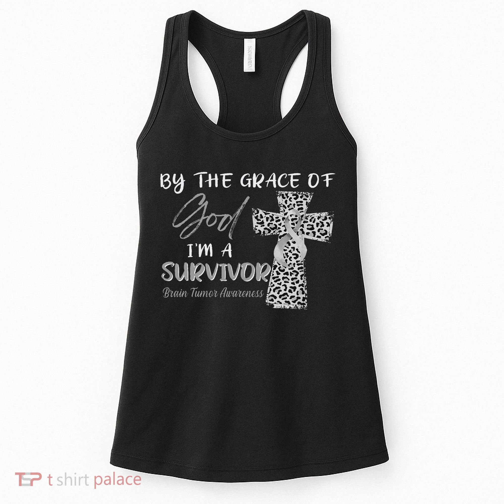 I'm A Survivor Brain Tumor Awareness Grey Ribbon Women's Tank Top