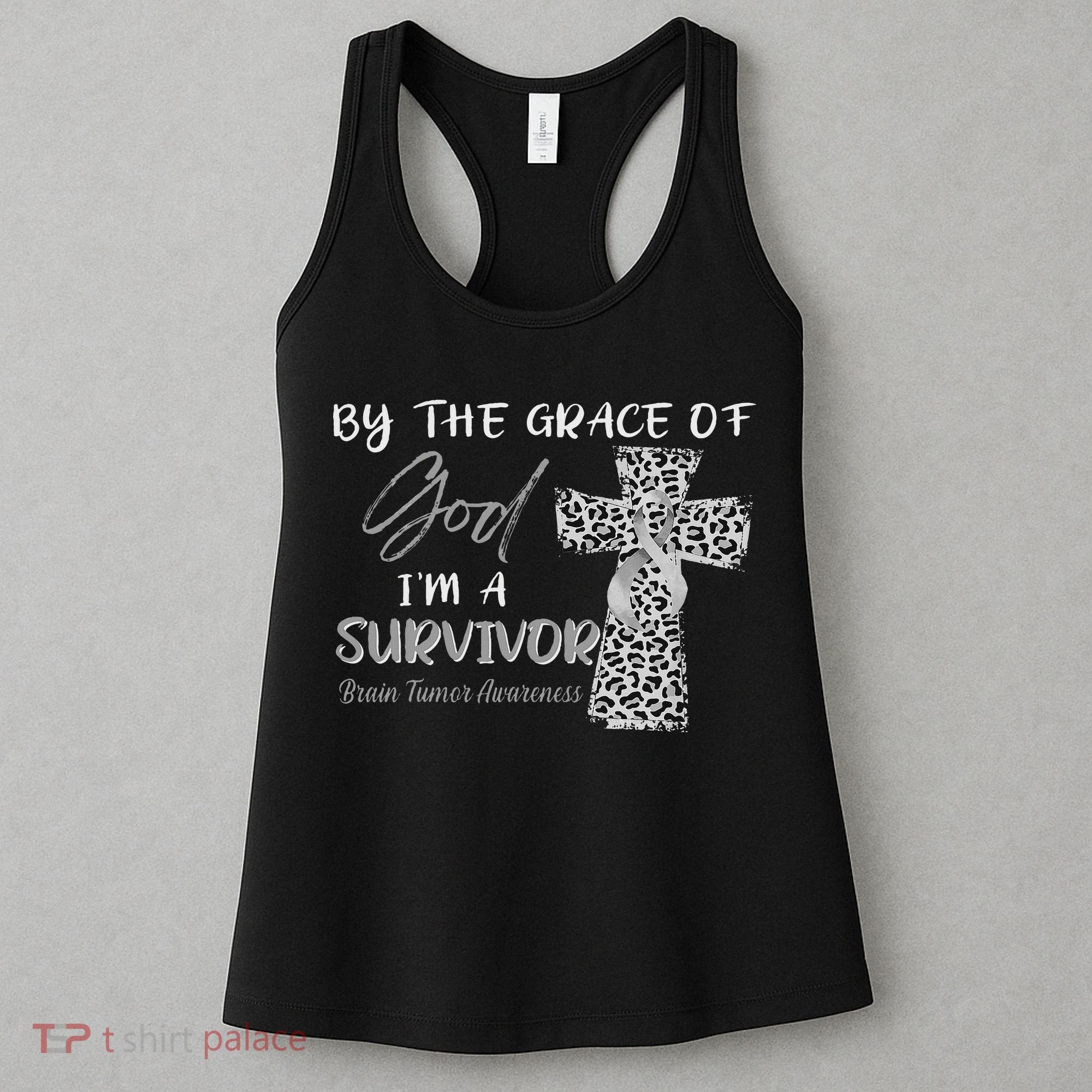 I'm A Survivor Brain Tumor Awareness Grey Ribbon Women's Tank Top