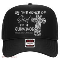 I'm A Survivor Brain Tumor Awareness Grey Ribbon Hat thumb 0