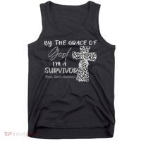 I'm A Survivor Brain Tumor Awareness Grey Ribbon Tank Top thumb 0