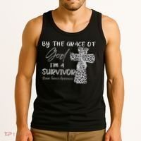 I'm A Survivor Brain Tumor Awareness Grey Ribbon Tank Top thumb 3