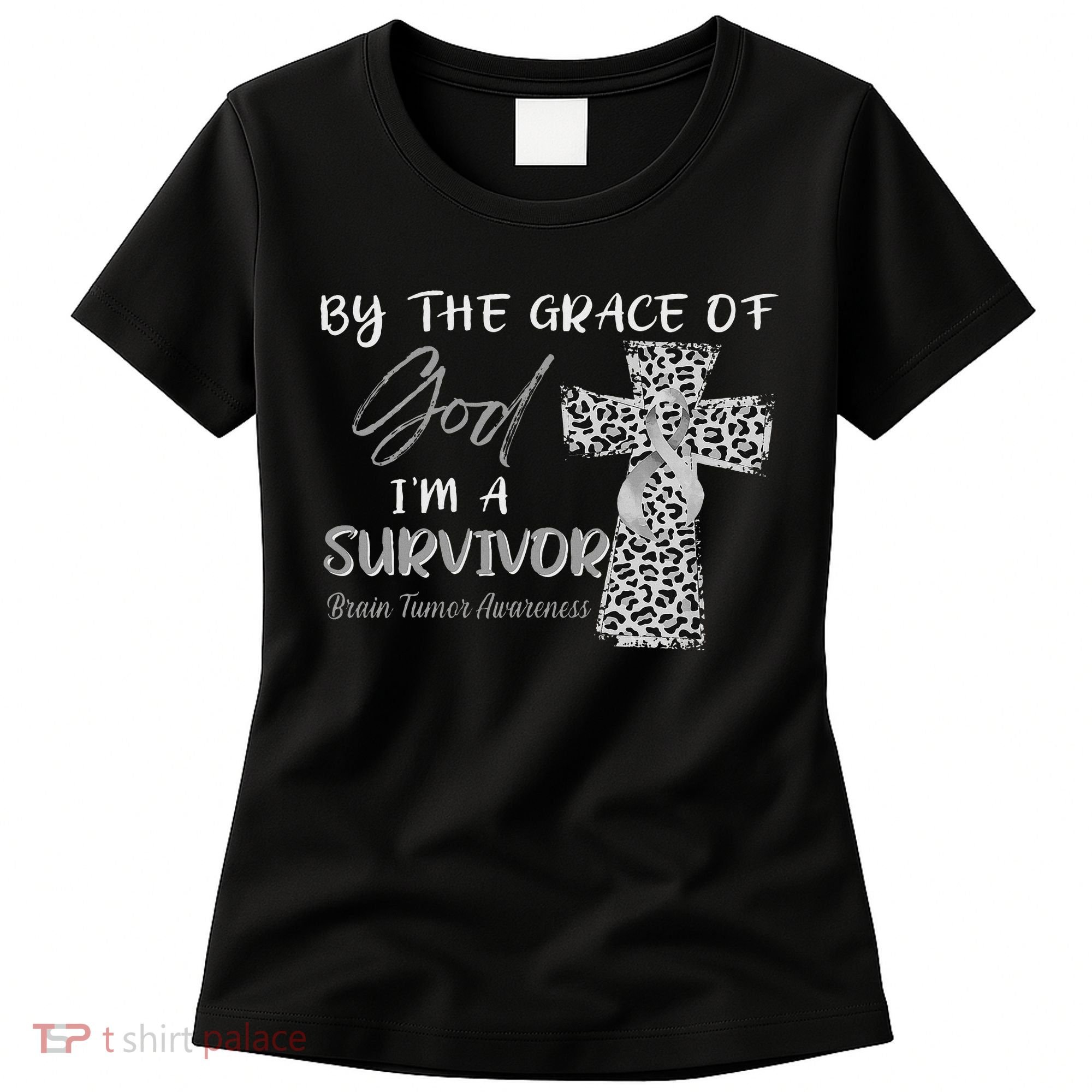 I'm A Survivor Brain Tumor Awareness Grey Ribbon Women's T-Shirt