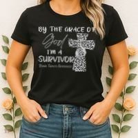 I'm A Survivor Brain Tumor Awareness Grey Ribbon Women's T-Shirt thumb 2