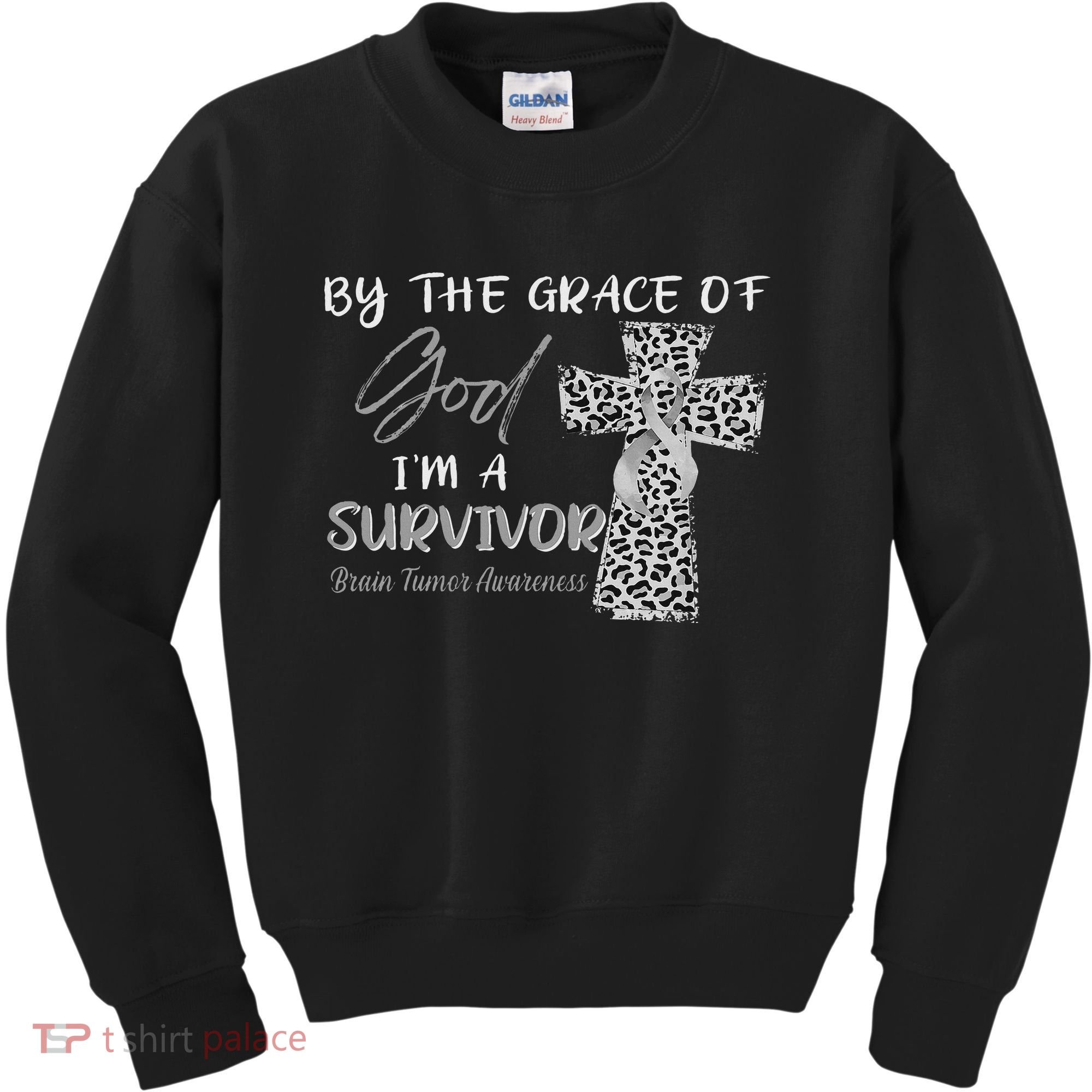 I'm A Survivor Brain Tumor Awareness Grey Ribbon Kids Sweatshirt