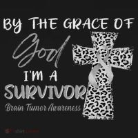I'm A Survivor Brain Tumor Awareness Grey Ribbon Kids Sweatshirt thumb 2